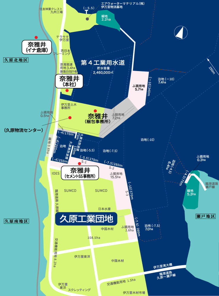 久原地区の地図